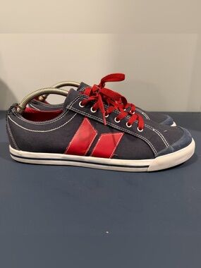 Macbeth Eliot Vegan Canvas Sneakers Navy Red Men’s Size 11 Blink 182 Tom DeLonge